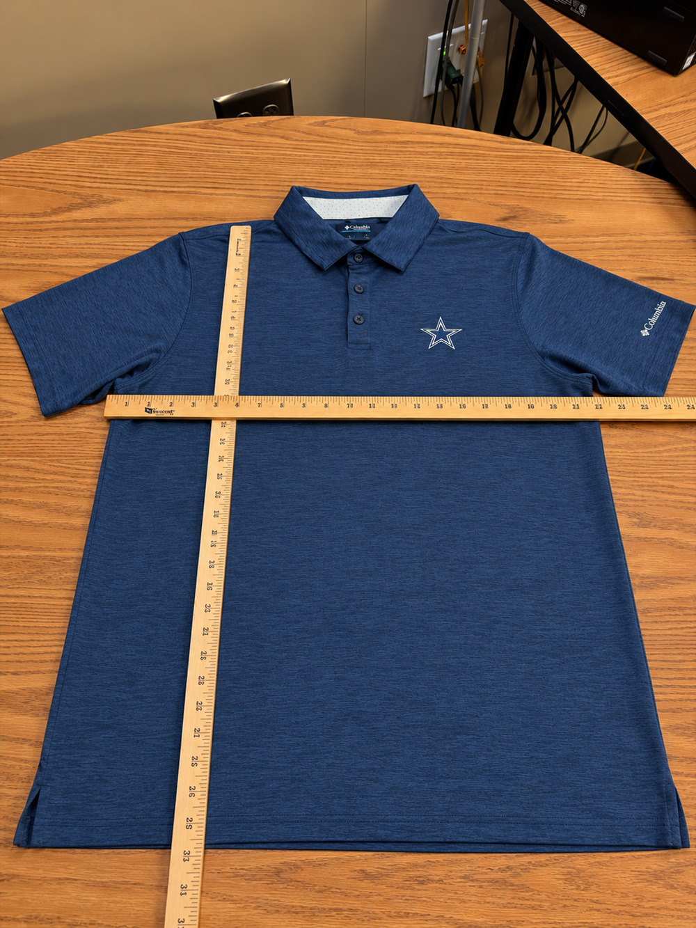 Columbia Dallas Cowboys Polo Men’s Blue NFL Omni-Wick Performance Golf Shirt L